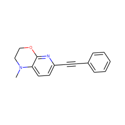 CN1CCOc2nc(C#Cc3ccccc3)ccc21 ZINC000066079054