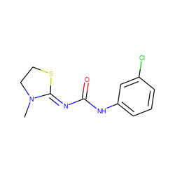 CN1CCS/C1=N\C(=O)Nc1cccc(Cl)c1 ZINC000028570648