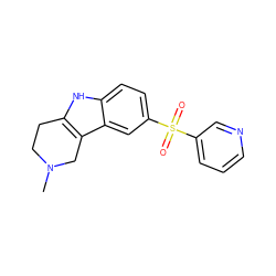 CN1CCc2[nH]c3ccc(S(=O)(=O)c4cccnc4)cc3c2C1 ZINC000049072562