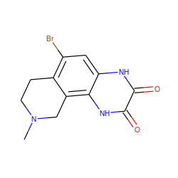 CN1CCc2c(Br)cc3[nH]c(=O)c(=O)[nH]c3c2C1 ZINC000027205522