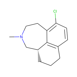 CN1CCc2c(Cl)ccc3c2[C@H](CCC3)C1 ZINC000005966795