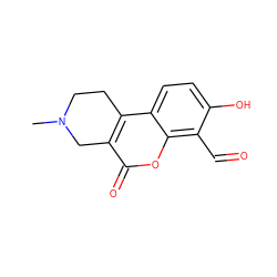 CN1CCc2c(c(=O)oc3c(C=O)c(O)ccc23)C1 ZINC000169347635