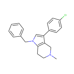 CN1CCc2c(c(-c3ccc(Cl)cc3)cn2Cc2ccccc2)C1 ZINC000066252660