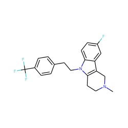 CN1CCc2c(c3cc(F)ccc3n2CCc2ccc(C(F)(F)F)cc2)C1 ZINC000045335560