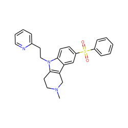 CN1CCc2c(c3cc(S(=O)(=O)c4ccccc4)ccc3n2CCc2ccccn2)C1 ZINC000049089015