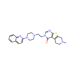 CN1CCc2c(sc3ncn(CCN4CCN(c5ccc6ccccc6n5)CC4)c(=O)c23)C1 ZINC000028564328