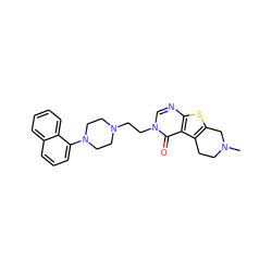 CN1CCc2c(sc3ncn(CCN4CCN(c5cccc6ccccc56)CC4)c(=O)c23)C1 ZINC000028530037