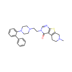 CN1CCc2c(sc3ncn(CCN4CCN(c5ccccc5-c5ccccc5)CC4)c(=O)c23)C1 ZINC000028530010