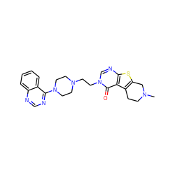 CN1CCc2c(sc3ncn(CCN4CCN(c5ncnc6ccccc56)CC4)c(=O)c23)C1 ZINC000028530575