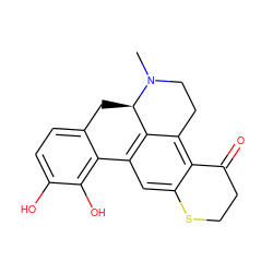 CN1CCc2c3c(cc4c2[C@H]1Cc1ccc(O)c(O)c1-4)SCCC3=O ZINC000072105076