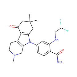 CN1CCc2c3c(n(-c4ccc(C(N)=O)c(NCC(F)F)c4)c2C1)CC(C)(C)CC3=O ZINC000169307800