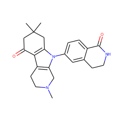 CN1CCc2c3c(n(-c4ccc5c(c4)CCNC5=O)c2C1)CC(C)(C)CC3=O ZINC000169308149