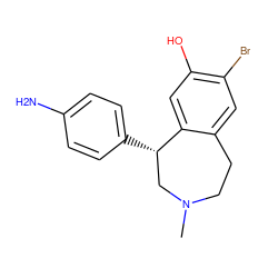 CN1CCc2cc(Br)c(O)cc2[C@@H](c2ccc(N)cc2)C1 ZINC000013446577