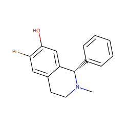 CN1CCc2cc(Br)c(O)cc2[C@@H]1c1ccccc1 ZINC000013675820