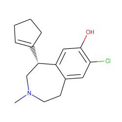 CN1CCc2cc(Cl)c(O)cc2[C@@H](C2=CCCC2)C1 ZINC000027320646