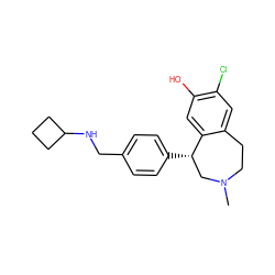 CN1CCc2cc(Cl)c(O)cc2[C@@H](c2ccc(CNC3CCC3)cc2)C1 ZINC000045364261