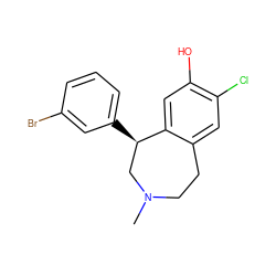 CN1CCc2cc(Cl)c(O)cc2[C@H](c2cccc(Br)c2)C1 ZINC000036238008