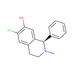 CN1CCc2cc(Cl)c(O)cc2[C@H]1c1ccccc1 ZINC000013675796