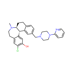 CN1CCc2cc(Cl)c(O)cc2[C@H]2c3cc(CN4CCN(c5ccccn5)CC4)ccc3CC[C@@H]21 ZINC000045367972