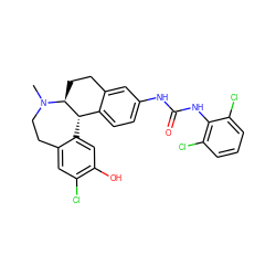 CN1CCc2cc(Cl)c(O)cc2[C@H]2c3ccc(NC(=O)Nc4c(Cl)cccc4Cl)cc3CC[C@@H]21 ZINC000045371495