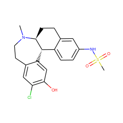 CN1CCc2cc(Cl)c(O)cc2[C@H]2c3ccc(NS(C)(=O)=O)cc3CC[C@@H]21 ZINC000045357912