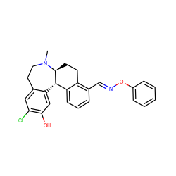 CN1CCc2cc(Cl)c(O)cc2[C@H]2c3cccc(/C=N/Oc4ccccc4)c3CC[C@@H]21 ZINC000045388234