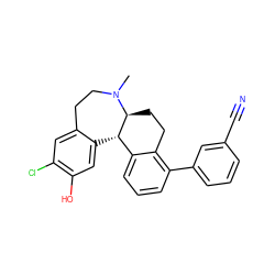 CN1CCc2cc(Cl)c(O)cc2[C@H]2c3cccc(-c4cccc(C#N)c4)c3CC[C@@H]21 ZINC000045357933