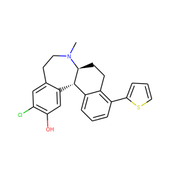 CN1CCc2cc(Cl)c(O)cc2[C@H]2c3cccc(-c4cccs4)c3CC[C@@H]21 ZINC000045355790