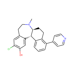 CN1CCc2cc(Cl)c(O)cc2[C@H]2c3cccc(-c4ccncc4)c3CC[C@@H]21 ZINC000045388206