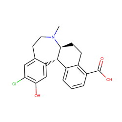 CN1CCc2cc(Cl)c(O)cc2[C@H]2c3cccc(C(=O)O)c3CC[C@@H]21 ZINC000045364659