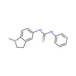 CN1CCc2cc(NC(=O)Nc3cccnc3)ccc21 ZINC000007997415