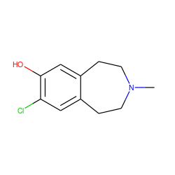 CN1CCc2cc(O)c(Cl)cc2CC1 ZINC000027317402