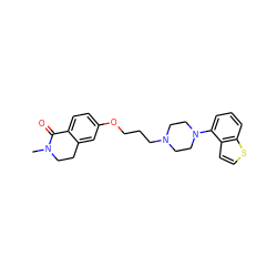 CN1CCc2cc(OCCCN3CCN(c4cccc5sccc45)CC3)ccc2C1=O ZINC000115093227