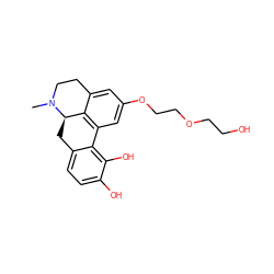 CN1CCc2cc(OCCOCCO)cc3c2[C@H]1Cc1ccc(O)c(O)c1-3 ZINC000040848455