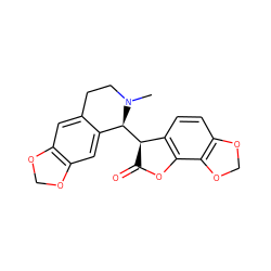 CN1CCc2cc3c(cc2[C@@H]1[C@@H]1C(=O)Oc2c1ccc1c2OCO1)OCO3 ZINC000033301107