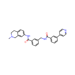 CN1CCc2ccc(NC(=O)c3cccc(CNC(=O)c4cccc(-c5ccncc5)c4)c3)cc2C1 ZINC000167958266