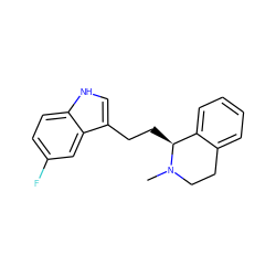 CN1CCc2ccccc2[C@@H]1CCc1c[nH]c2ccc(F)cc12 ZINC000045355814