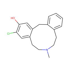 CN1CCc2ccccc2Cc2cc(O)c(Cl)cc2CC1 ZINC000013684114