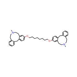 CN1CCc2ccccc2Cc2ccc(OCCCCCCCCOc3ccc4c(c3)CCN(C)CCc3ccccc3C4)cc2CC1 ZINC000049780213