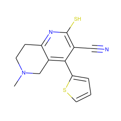 CN1CCc2nc(S)c(C#N)c(-c3cccs3)c2C1 ZINC000002475774