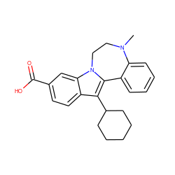 CN1CCn2c(c(C3CCCCC3)c3ccc(C(=O)O)cc32)-c2ccccc21 ZINC000036350471