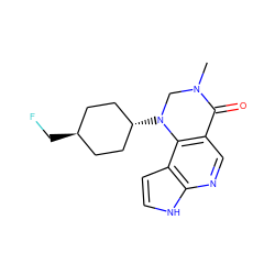 CN1CN([C@H]2CC[C@H](CF)CC2)c2c(cnc3[nH]ccc23)C1=O ZINC001772631404