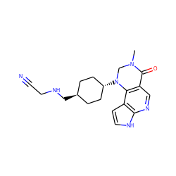 CN1CN([C@H]2CC[C@H](CNCC#N)CC2)c2c(cnc3[nH]ccc23)C1=O ZINC001772631534