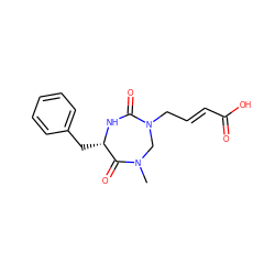 CN1CN(C/C=C/C(=O)O)C(=O)N[C@@H](Cc2ccccc2)C1=O ZINC000034804766