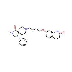 CN1CN(c2ccccc2)C2(CCN(CCCCOc3ccc4c(c3)NC(=O)CC4)CC2)C1=O ZINC000072112069