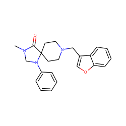 CN1CN(c2ccccc2)C2(CCN(Cc3coc4ccccc34)CC2)C1=O ZINC000053246854