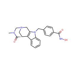 CN1CN2Cc3c(c4ccccc4n3Cc3ccc(C(=O)NO)cc3)[C@@H](C2)C1=O ZINC001772633010