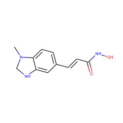 CN1CNc2cc(/C=C/C(=O)NO)ccc21 ZINC000142264509