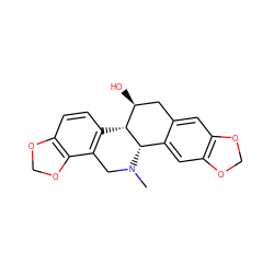 CN1Cc2c(ccc3c2OCO3)[C@@H]2[C@@H](O)Cc3cc4c(cc3[C@@H]21)OCO4 ZINC000019795972