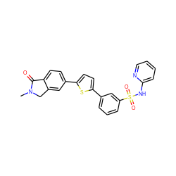 CN1Cc2cc(-c3ccc(-c4cccc(S(=O)(=O)Nc5ccccn5)c4)s3)ccc2C1=O ZINC000211079126